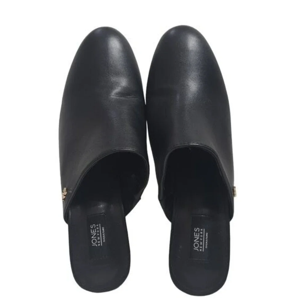 Jones New York Women's Signature JNY-‎ Hallena Black High Heel Mules Size 8.5 M - Picture 7 of 16